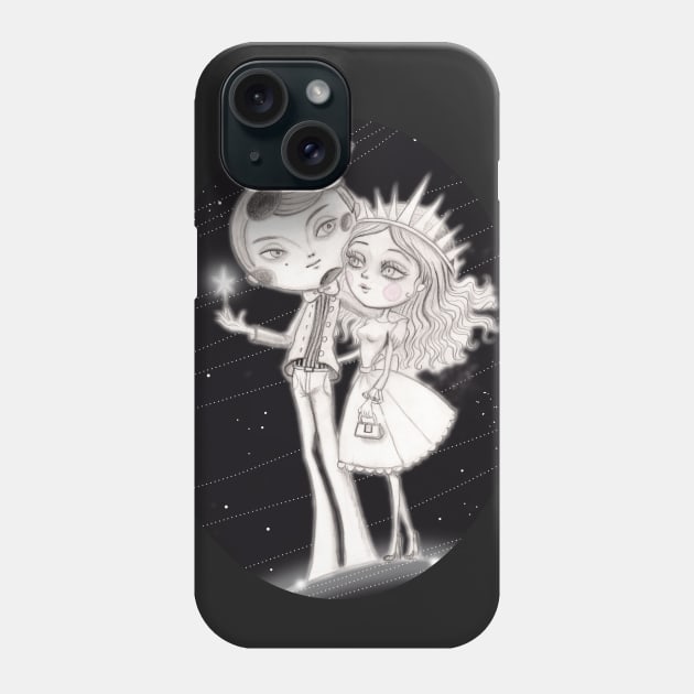 Moon man Romance with Lady Sun Phone Case by mapetitepoupee