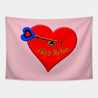 A Key to my Heart Tapestry