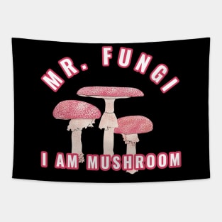 Funny Rustic Vintage Mr Fungi Mushroom Tapestry