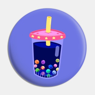 Space Bubble Tea Pin