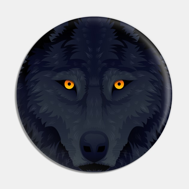 Black Wolf Pin by black8elise