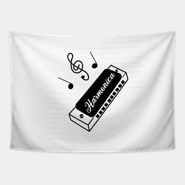 Harmonica Music Tapestry by kelnan