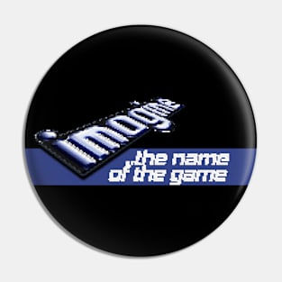 Imagine: The Name of the Game Retro Games Logo Pixellated Pin