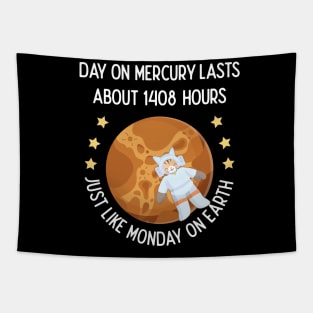 Day On Mercury Lasts 1408 Hours Just Like Monday On Earth Tapestry