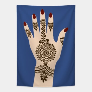 Brown Henna Tattoo - Brown Mehendi - Henna Hand Tapestry