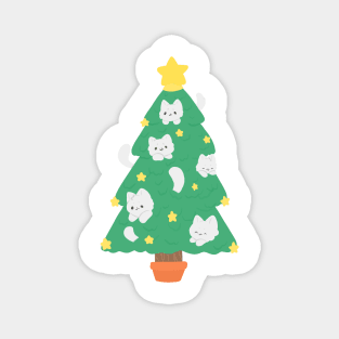 Cats in the Christmas tree Magnet