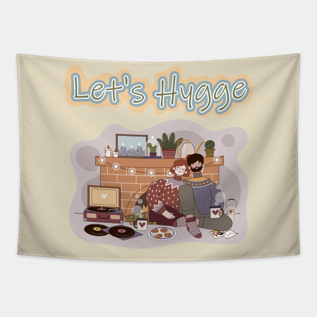 Let's Hygge Tapestry by WAYOF