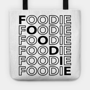 FOODIE Modern Design - Black Text Tote