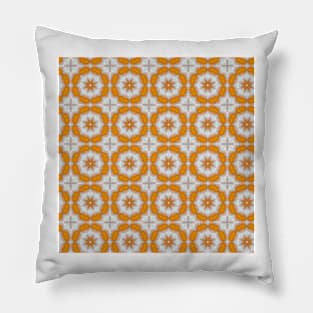 Orange and white abstract pattern background Pillow