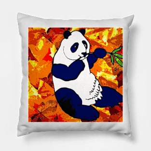 Autumn Panda Pillow