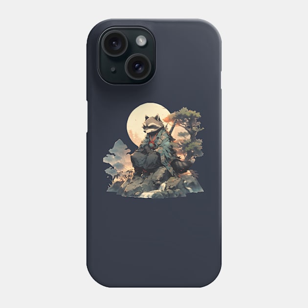 Japanese Raccoon Phone Case by ygxyz