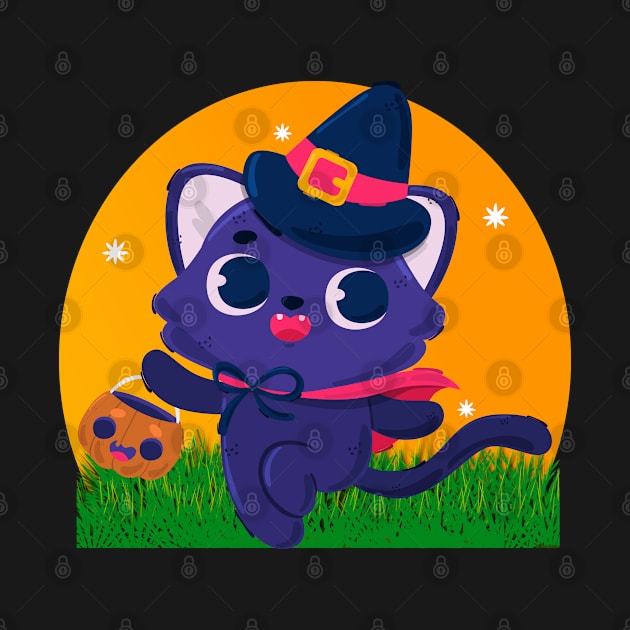 CUTE HALLOWEEN CAT by S-Log