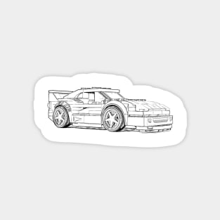 F40 Brick Wireframe Magnet