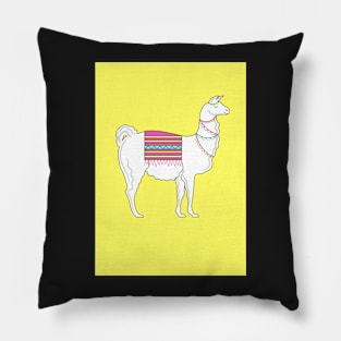 Llama ( Yellow Version ) Pillow