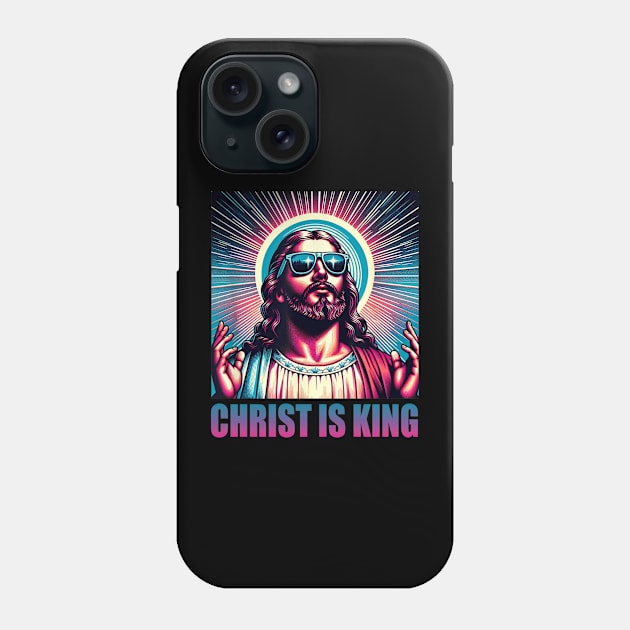 Christ Is King Jesus Is King Funny Christian God Basketball Lovers Phone Case by mayamaternity