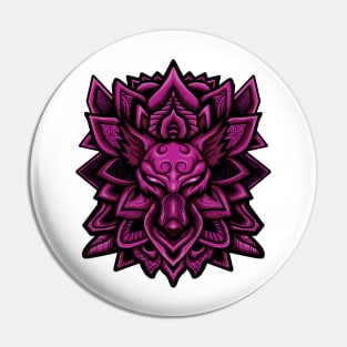 Mandala Kitsune Pin