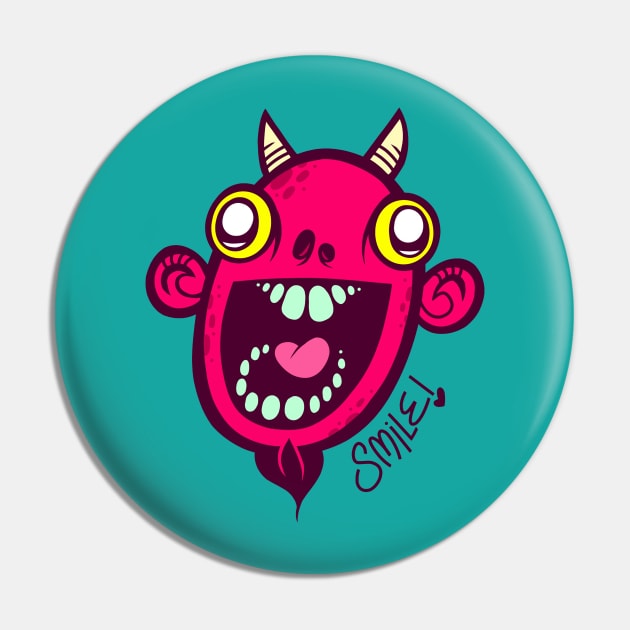 Happy Devil Pin by ArtisticDyslexia