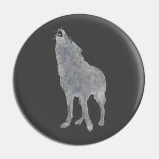 Wild wolf watercolor splash Pin