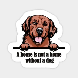 A house is not a home  without a dog Magnet