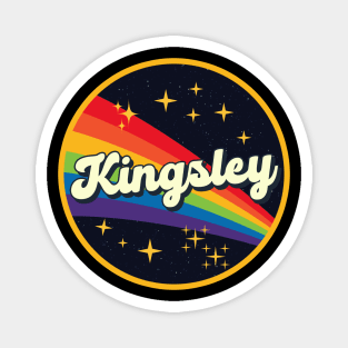 Kingsley // Rainbow In Space Vintage Style Magnet