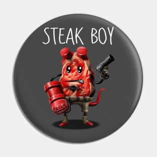 Steak Boy Pin