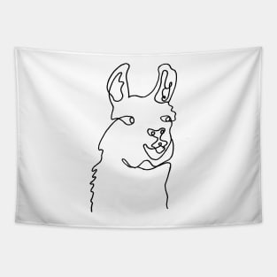 Llama Continuous Line Art Tapestry