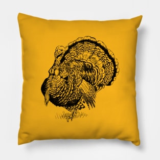 Wild Turkey Print Pillow