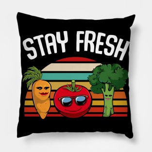 Carrots - Stay Fresh - Vegetables Carrot Tomato Broccoli Pillow