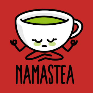 Namastea Namaste meditation green tea Yoga Kawaii matcha T-Shirt