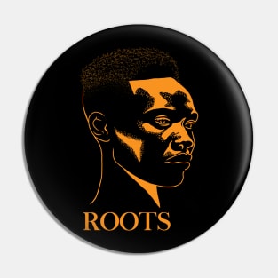 Afro Man African Roots Black Pride Pin