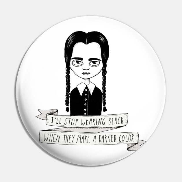 Wednesday Addams Pin by agrapedesign