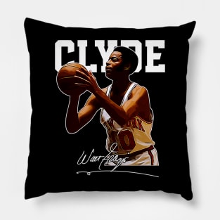 Walt Frazier The Clyde Basketball Legend Signature Vintage Retro 80s 90s Bootleg Rap Style Pillow