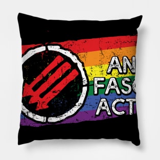 Vintage LGBT Pride Antifascist Action Gift Pillow