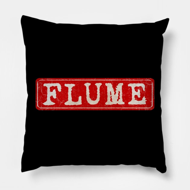 vintage retro plate Flume Pillow by GXg.Smx