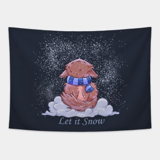 Let it Snow Cat Tapestry