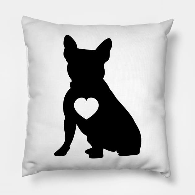 Love French Bulldogs Pillow by Welsh Jay