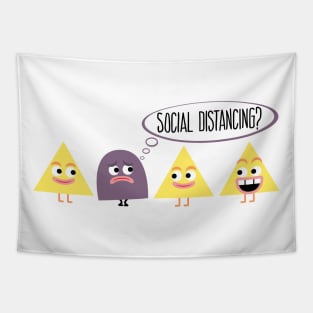 Social Distancing Cartoon Tapestry