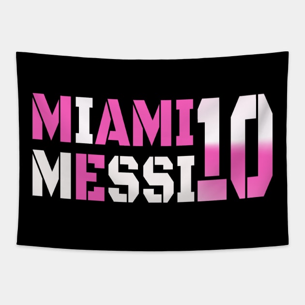 Miami Messi 10 Tapestry by Medo Creations