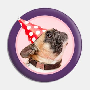 Pug Birthday Party Pin