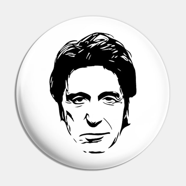 Al Pacino Stencil Artwork Pin by MarkRame