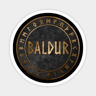 Baldur Norse God with Viking Runes Magnet