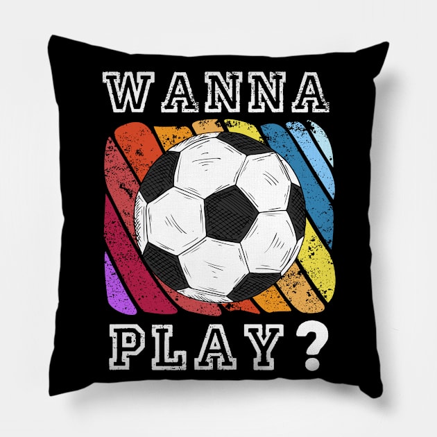 Retro Soccer Pillow by footballomatic