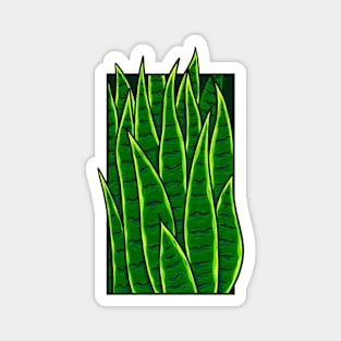 Vintage doodle illustration of Sansevieria Magnet