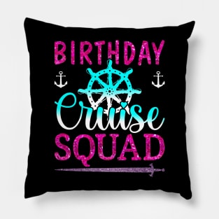 Birthday Cruise Squad King Crown Sword Cruise Boat Party Pillow