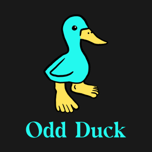 Blue Odd Duck with Human Feet T-Shirt