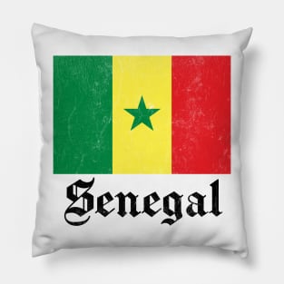 Senegal / Vintage-Style Flag Design Pillow