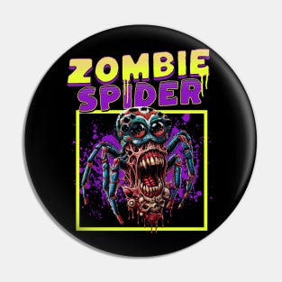 Zombie Spider funny Pin