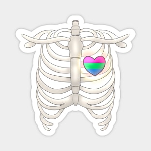 Ribcage With Polysexual Heart Magnet