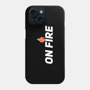 On Fire Text Phone Case