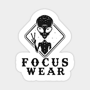 Focus Wear Alien V Sign Black Magnet